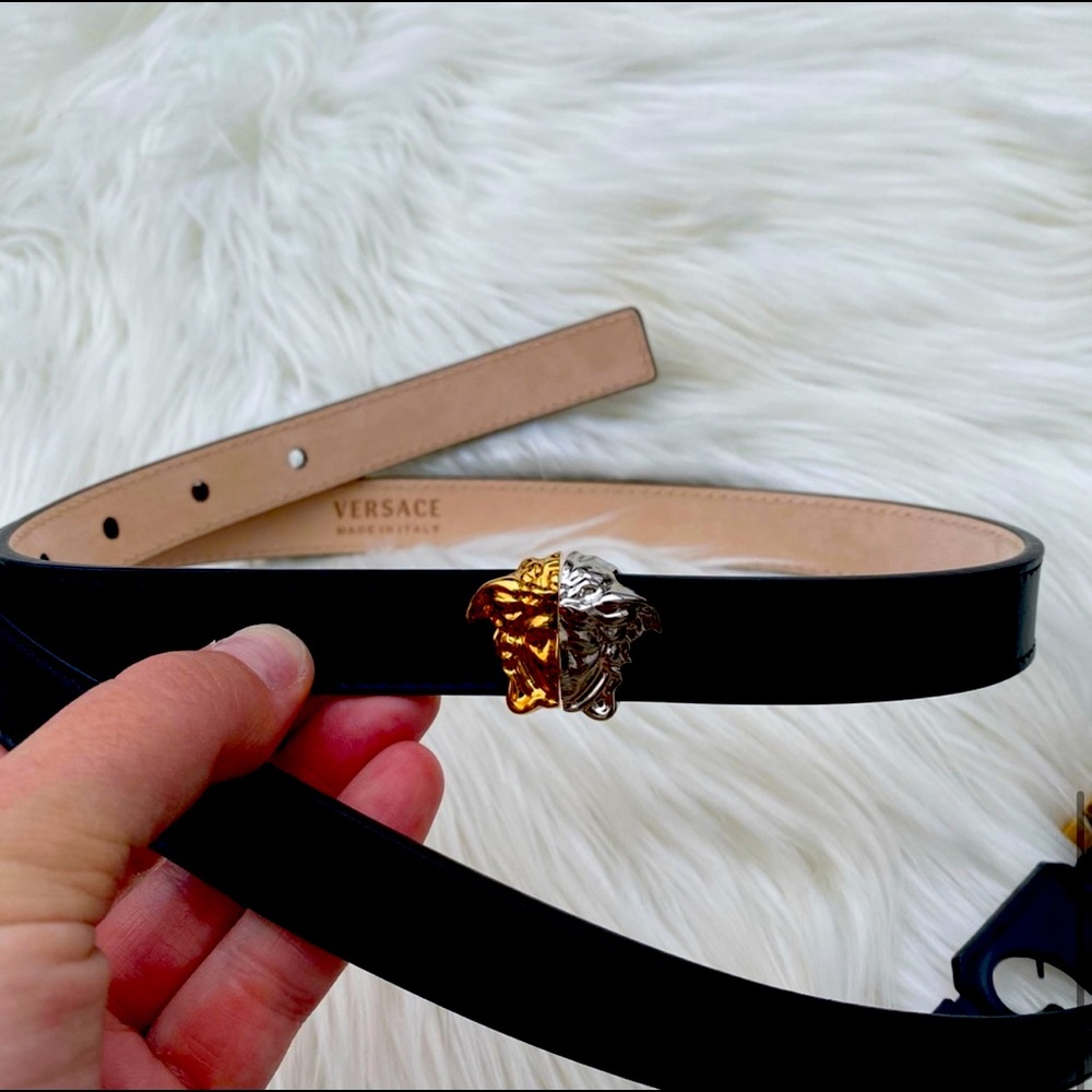 Versace medusa head women belt